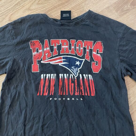 New England Patriots NFL Team Apparel Black T Shirt Mens Medium - Picture 6 of 6